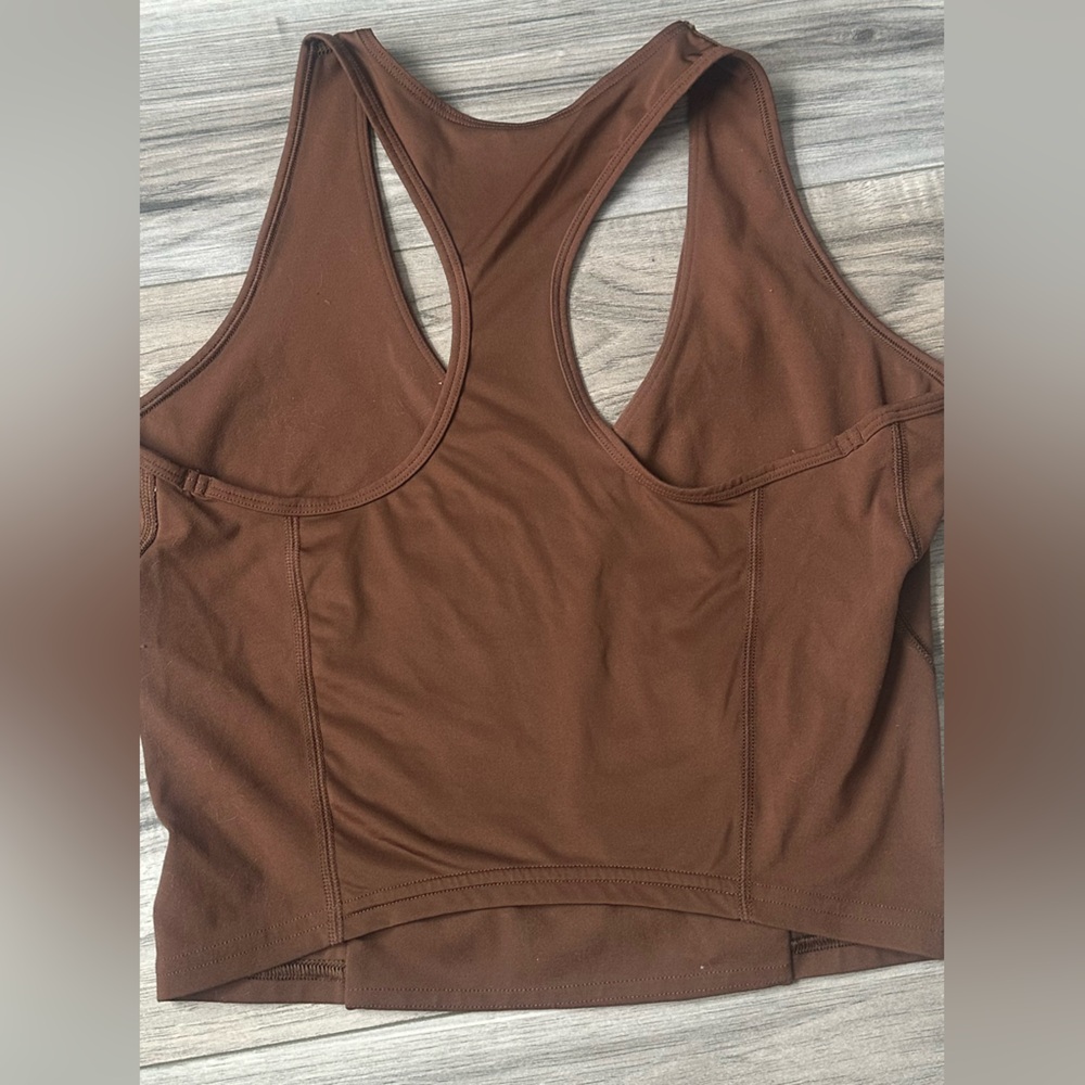Gymshark x Whitney Simmons Brown Athletic Crop Tank Top and Shorts Set Size M - Picture 9 of 11